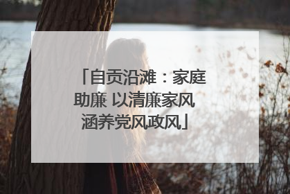 自贡沿滩：家庭助廉 以清廉家风涵养党风政风
