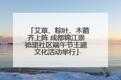 艾草、粽叶、木箭齐上阵 成都锦江崇德里社区端午节主题文化活动举行