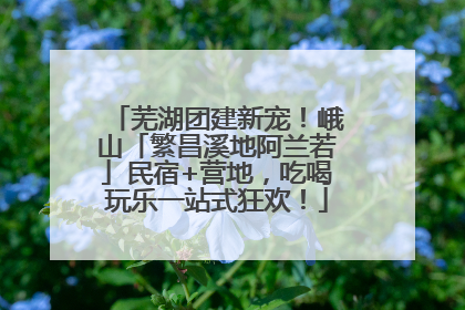 芜湖团建新宠！峨山「繁昌溪地阿兰若」民宿+营地，吃喝玩乐一站式狂欢！