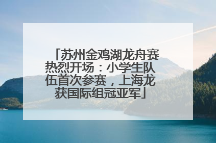 苏州金鸡湖龙舟赛热烈开场：小学生队伍首次参赛，上海龙获国际组冠亚军
