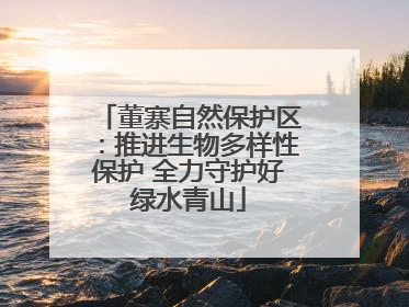 董寨自然保护区：推进生物多样性保护 全力守护好绿水青山