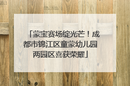蒙宝赛场绽光芒！成都市锦江区童蒙幼儿园两园区喜获荣耀