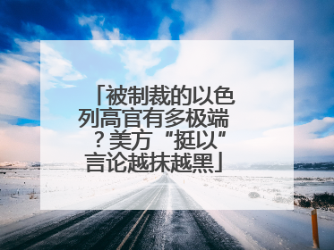 被制裁的以色列高官有多极端？美方“挺以”言论越抹越黑