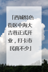 西城特色街区中海大吉巷正式开业，打卡市民真不少