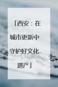 西安：在城市更新中守护好文化遗产