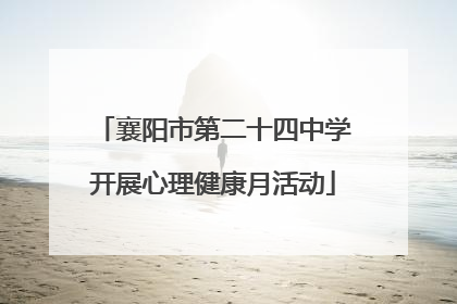 襄阳市第二十四中学开展心理健康月活动