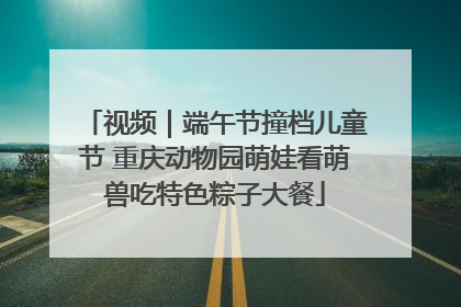 视频｜端午节撞档儿童节 重庆动物园萌娃看萌兽吃特色粽子大餐