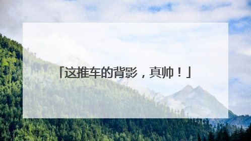 这推车的背影，真帅！