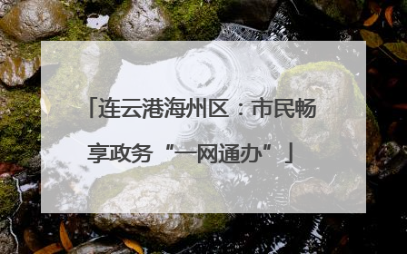 连云港海州区：市民畅享政务“一网通办”