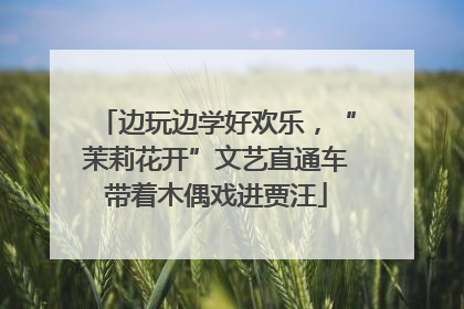边玩边学好欢乐，“茉莉花开”文艺直通车带着木偶戏进贾汪