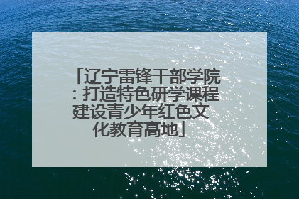 辽宁雷锋干部学院：打造特色研学课程 建设青少年红色文化教育高地