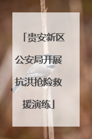 贵安新区公安局开展抗洪抢险救援演练