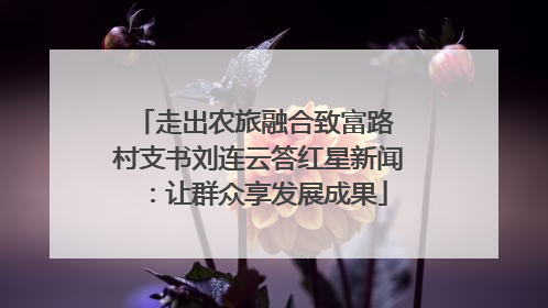 走出农旅融合致富路 村支书刘连云答红星新闻：让群众享发展成果