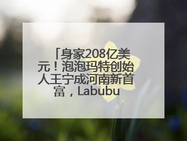 身家208亿美元！泡泡玛特创始人王宁成河南新首富，Labubu热销推涨股价