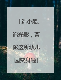 造小船、追光影，普陀这所幼儿园变身啦