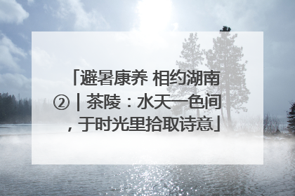 避暑康养 相约湖南②｜茶陵：水天一色间，于时光里拾取诗意