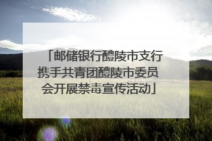 邮储银行醴陵市支行携手共青团醴陵市委员会开展禁毒宣传活动