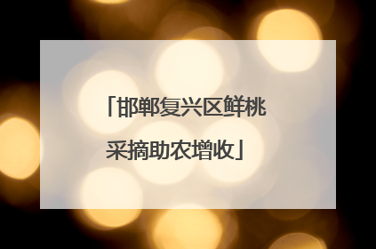 邯郸复兴区鲜桃采摘助农增收