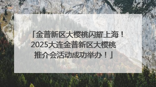 金普新区大樱桃闪耀上海！2025大连金普新区大樱桃推介会活动成功举办！