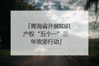 青海省开展知识产权“五个一”三年攻坚行动