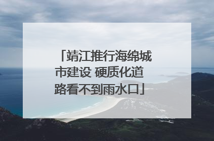靖江推行海绵城市建设 硬质化道路看不到雨水口