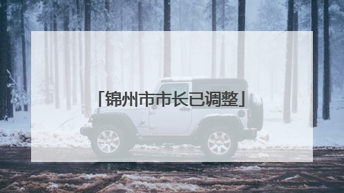 锦州市市长已调整