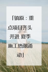 镇原：重点项目齐头并进 夏季施工热潮涌动