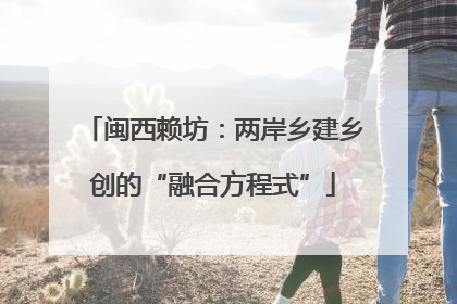 闽西赖坊：两岸乡建乡创的“融合方程式”