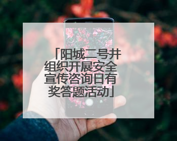 阳城二号井组织开展安全宣传咨询日有奖答题活动