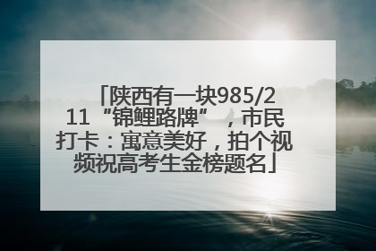 陕西有一块985/211“锦鲤路牌”，市民打卡：寓意美好，拍个视频祝高考生金榜题名