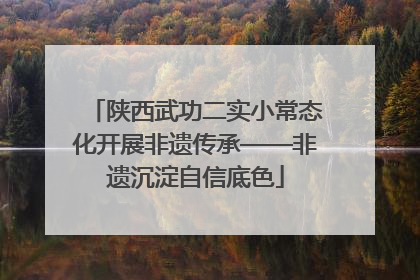 陕西武功二实小常态化开展非遗传承——非遗沉淀自信底色