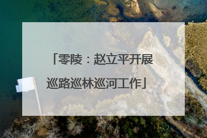 零陵：赵立平开展巡路巡林巡河工作