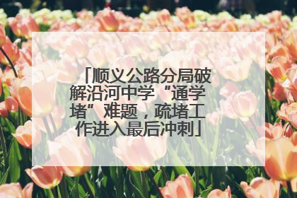 顺义公路分局破解沿河中学“通学堵”难题，疏堵工作进入最后冲刺