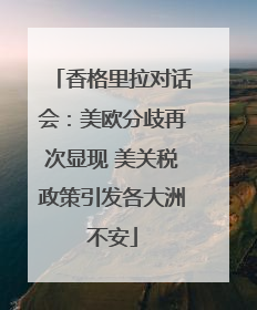 香格里拉对话会：美欧分歧再次显现 美关税政策引发各大洲不安