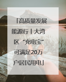 高质量发展能源行丨大湾区“充电宝”可满足20万户居民用电