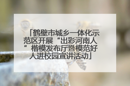 鹤壁市城乡一体化示范区开展“出彩河南人”楷模发布厅暨模范好人进校园宣讲活动