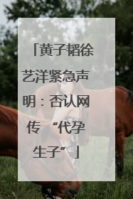 黄子韬徐艺洋紧急声明：否认网传 “代孕生子”