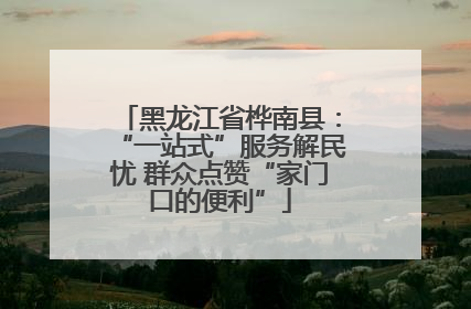 黑龙江省桦南县：“一站式”服务解民忧 群众点赞“家门口的便利”