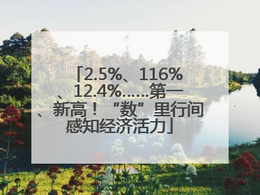 2.5%、116%、12.4%……第一、新高！“数”里行间感知经济活力