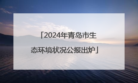 2024年青岛市生态环境状况公报出炉