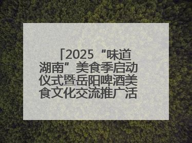 2025“味道湖南”美食季启动仪式暨岳阳啤酒美食文化交流推广活动举办
