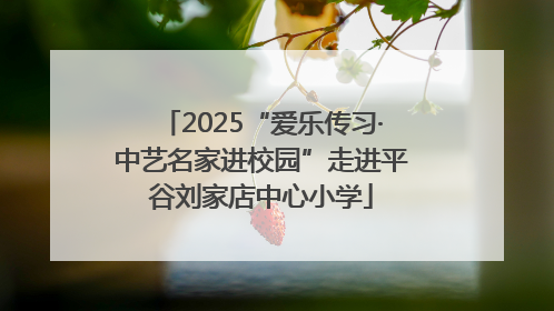 2025“爱乐传习·中艺名家进校园”走进平谷刘家店中心小学