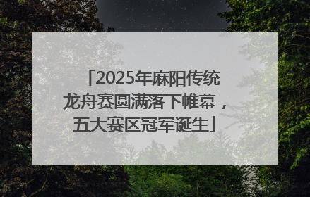 2025年麻阳传统龙舟赛圆满落下帷幕，五大赛区冠军诞生