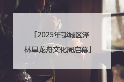 2025年鄂城区泽林旱龙舟文化周启幕