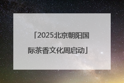 2025北京朝阳国际茶香文化周启动