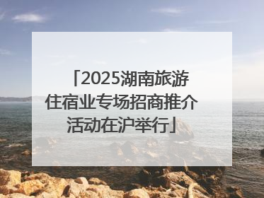 2025湖南旅游住宿业专场招商推介活动在沪举行