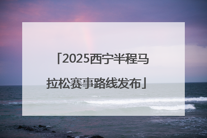 2025西宁半程马拉松赛事路线发布