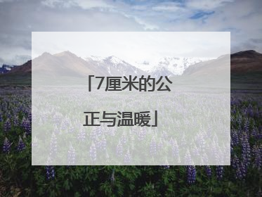 7厘米的公正与温暖