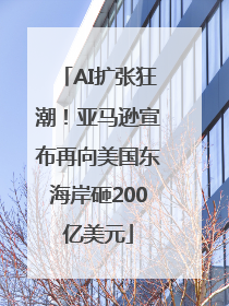 AI扩张狂潮！亚马逊宣布再向美国东海岸砸200亿美元